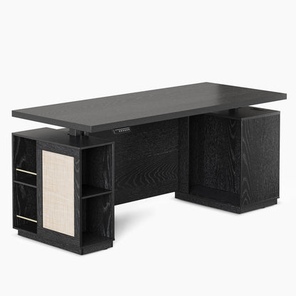 70" Premium Standing Desk - Fluted - Natural Oak