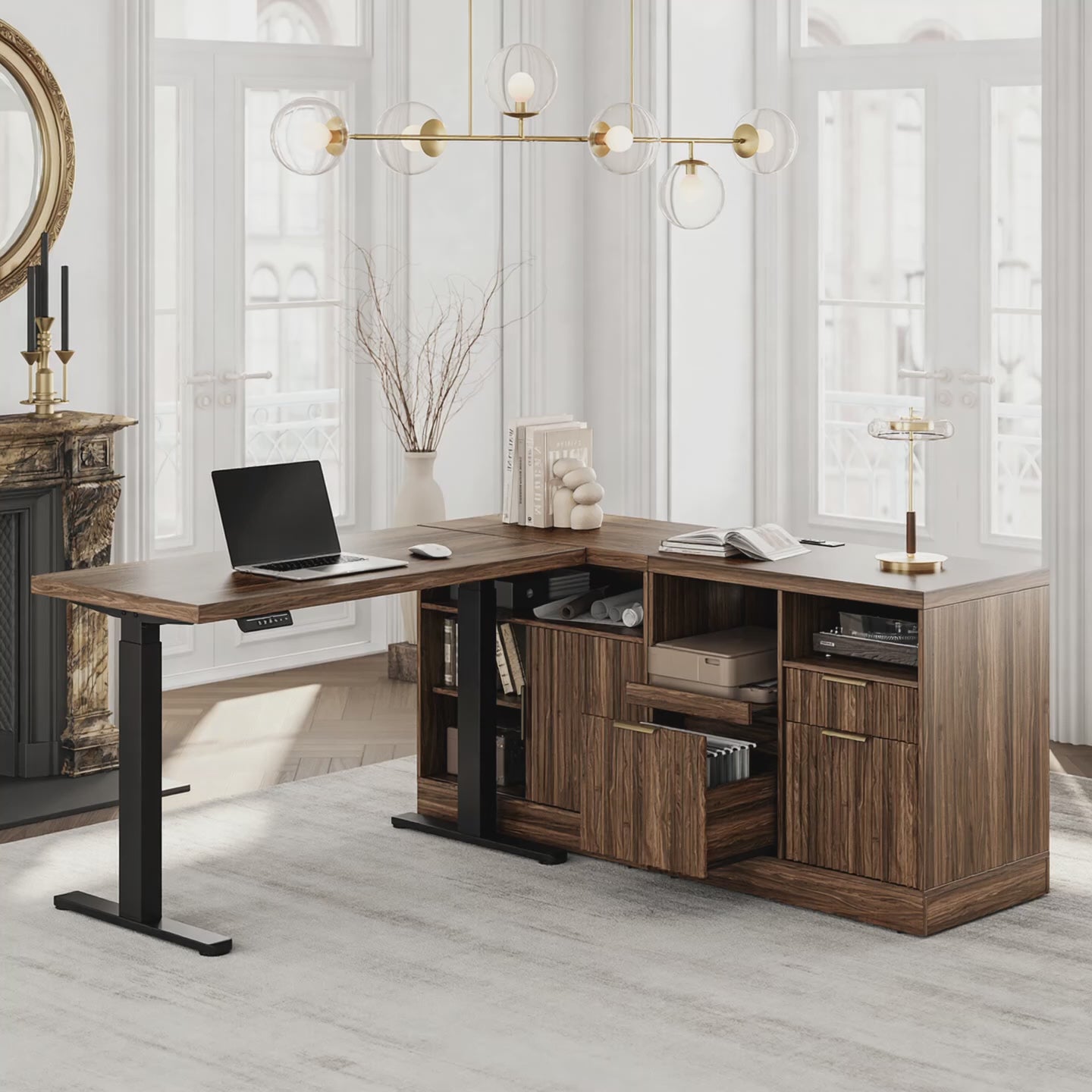 Load video: 67" Premium Azure Standing Desk