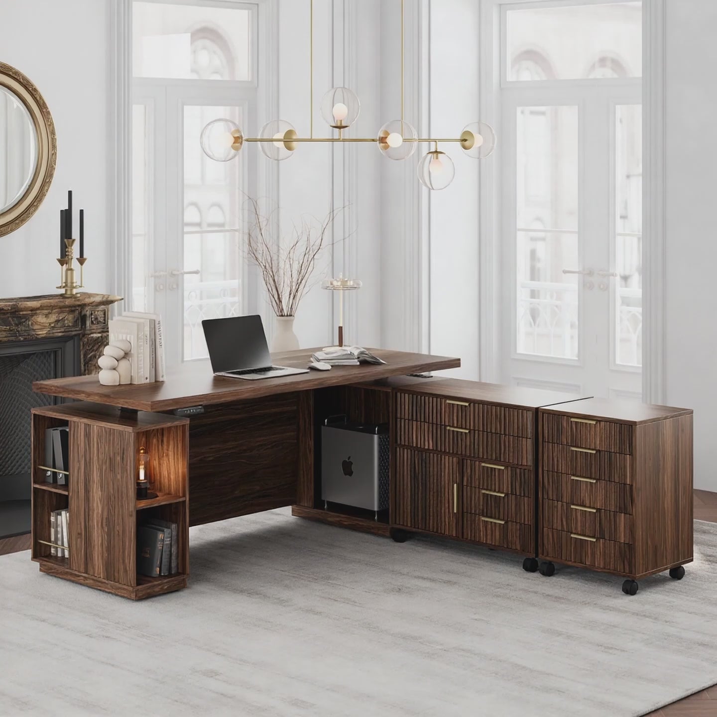 Load video: 70" Premium Opal Standing Desk